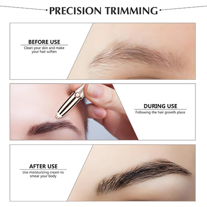 Painless Electric Eyebrow trimmer  with LED Light for Women